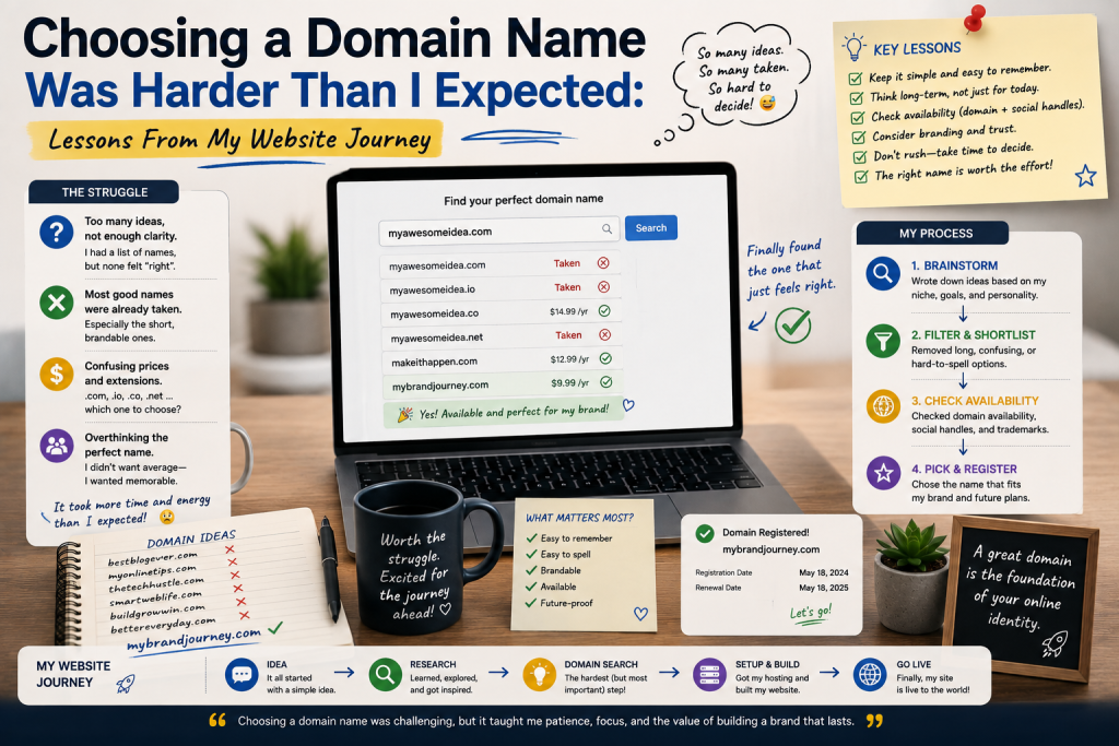 Choosing a Domain Name Was Harder Than I Expected: Lessons From My Website Journey