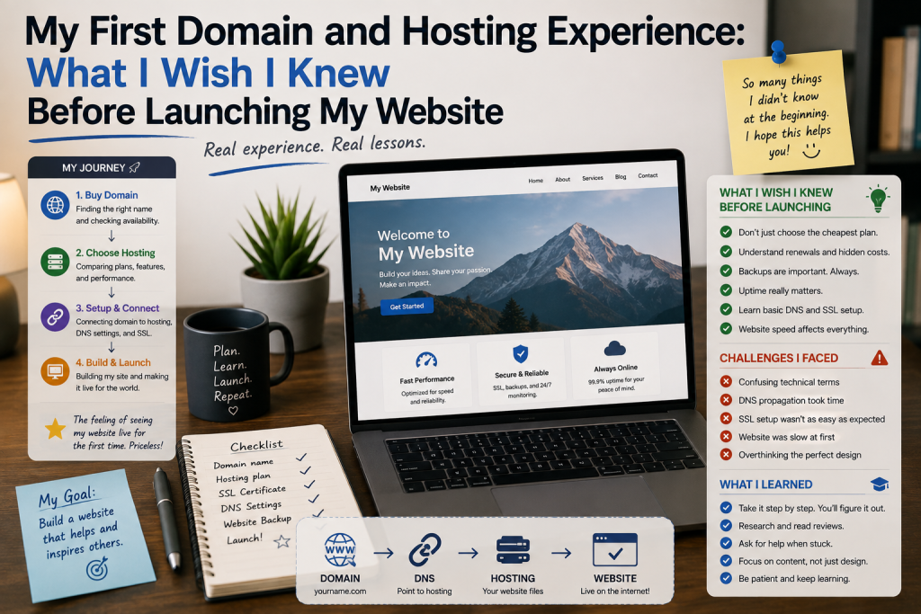 My First Domain and Hosting Experience: What I Wish I Knew Before Launching My Website